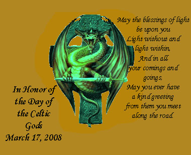 in honor of the day of the Celtic Gods